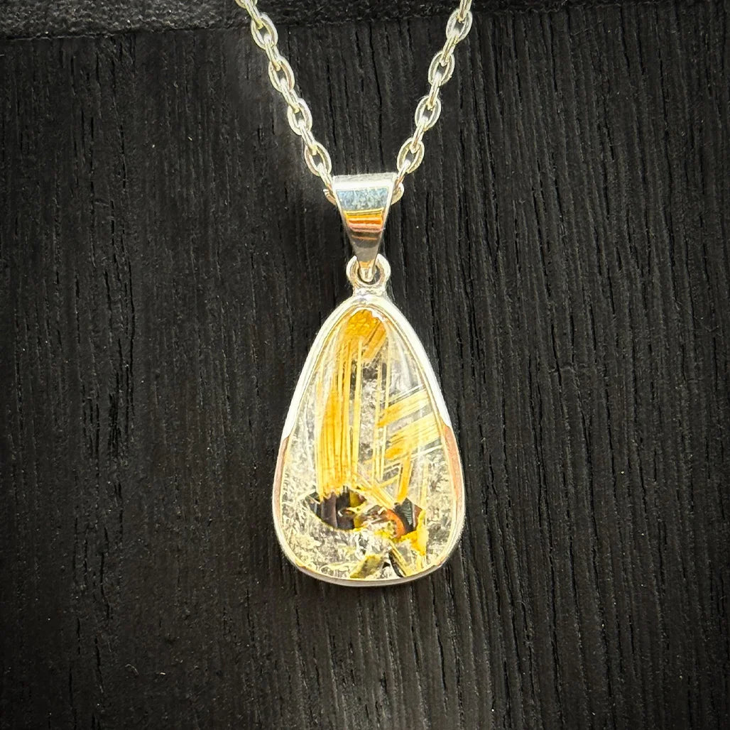 Gold Rutile Pendant