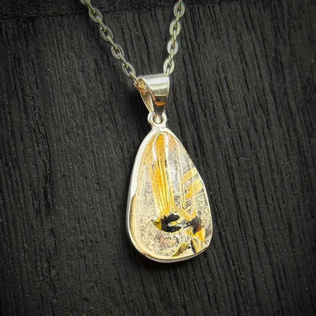 Gold Rutile Pendant