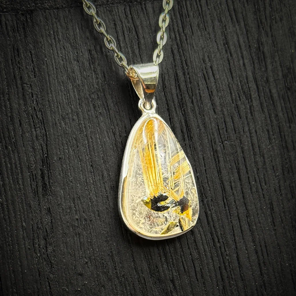Gold Rutile Pendant