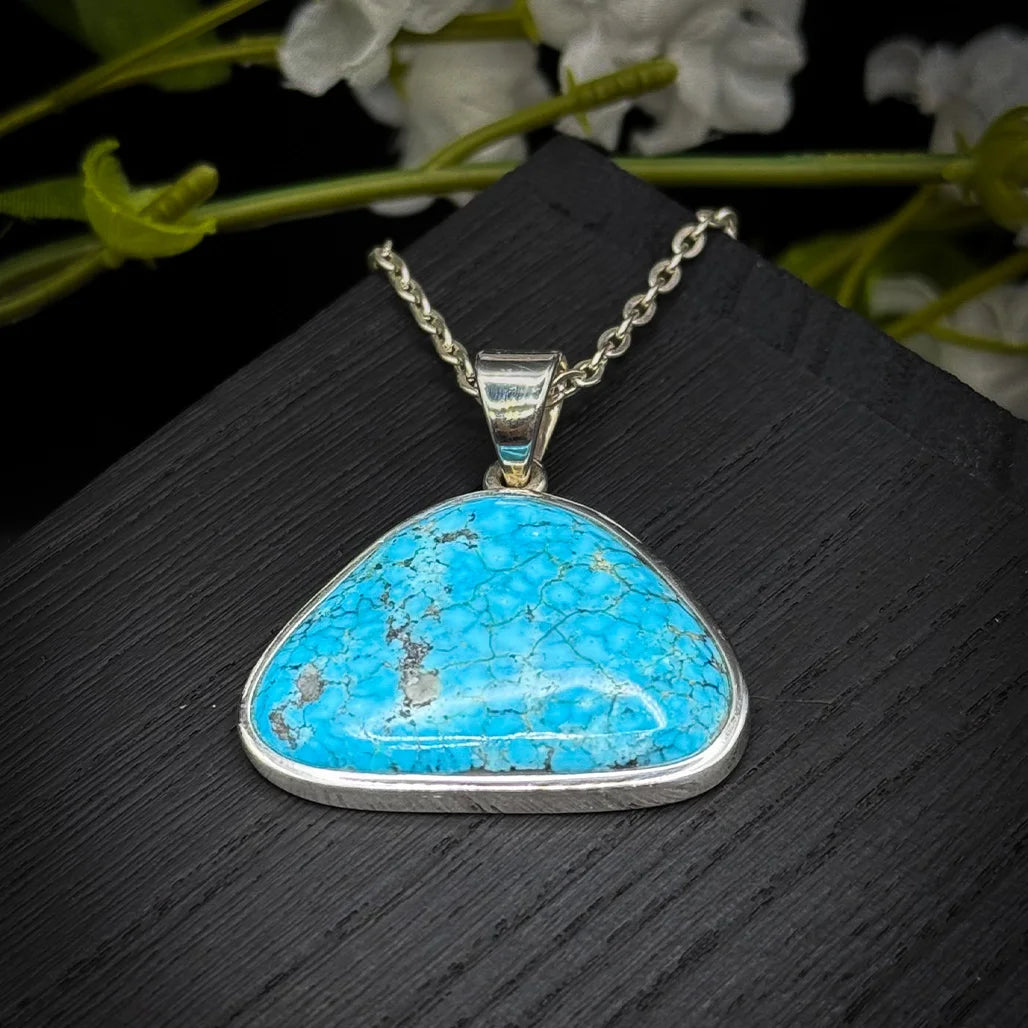 Kingman-Waterweb Turquoise Pendant