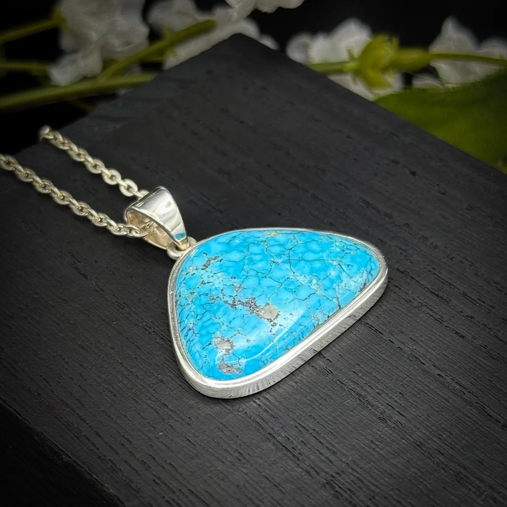 Kingman-Waterweb Turquoise Pendant