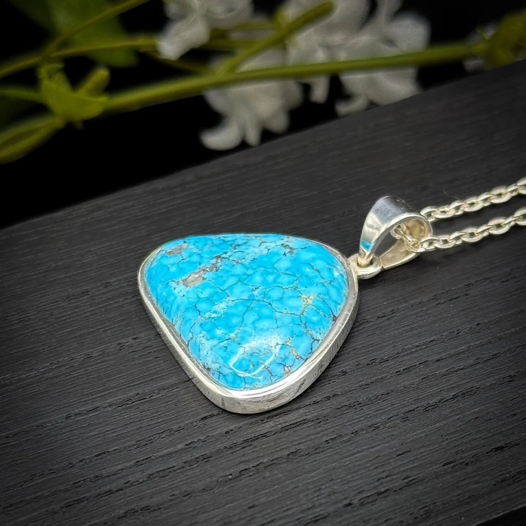 Kingman-Waterweb Turquoise Pendant