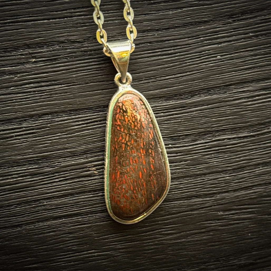 Red Dinobone Pendant