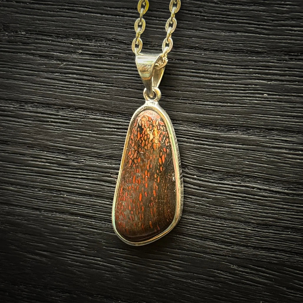 Red Dinobone Pendant