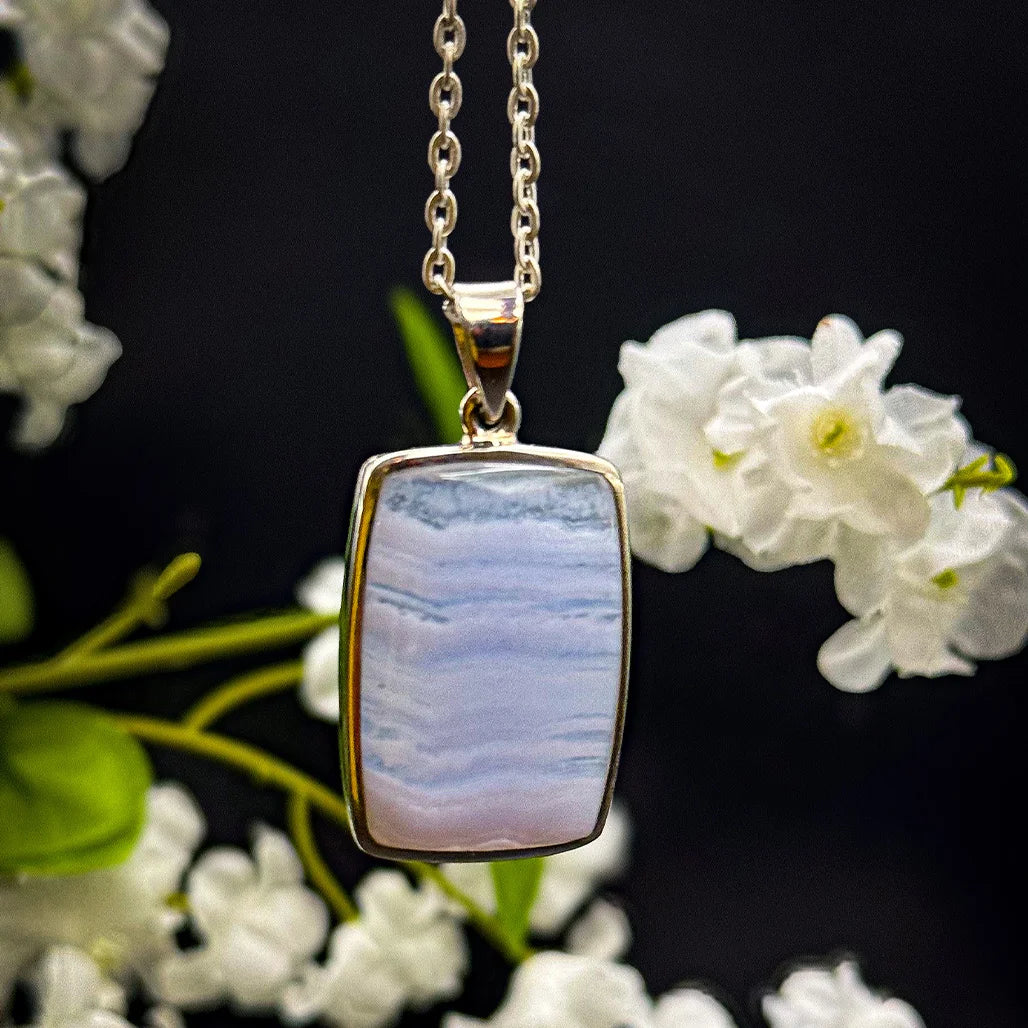 Blue Lace Agate Pendant