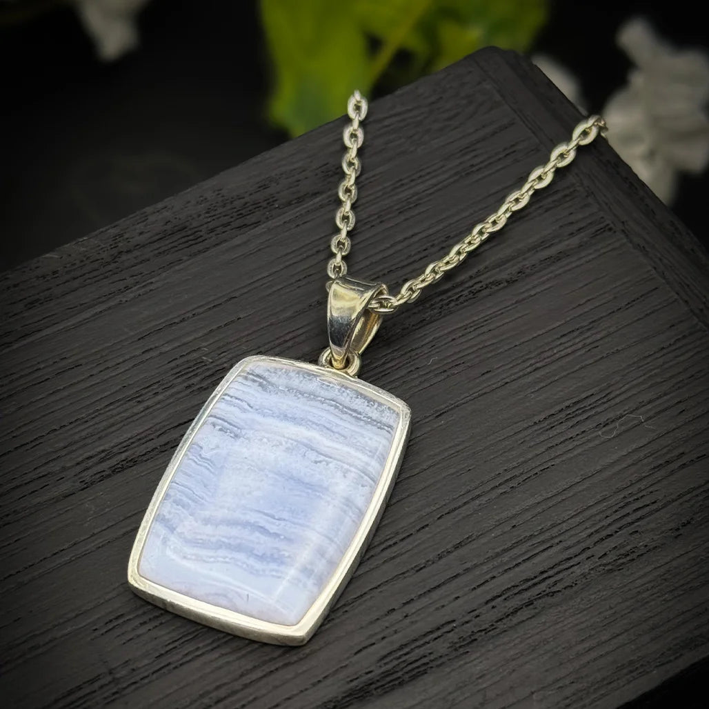 Blue Lace Agate Pendant