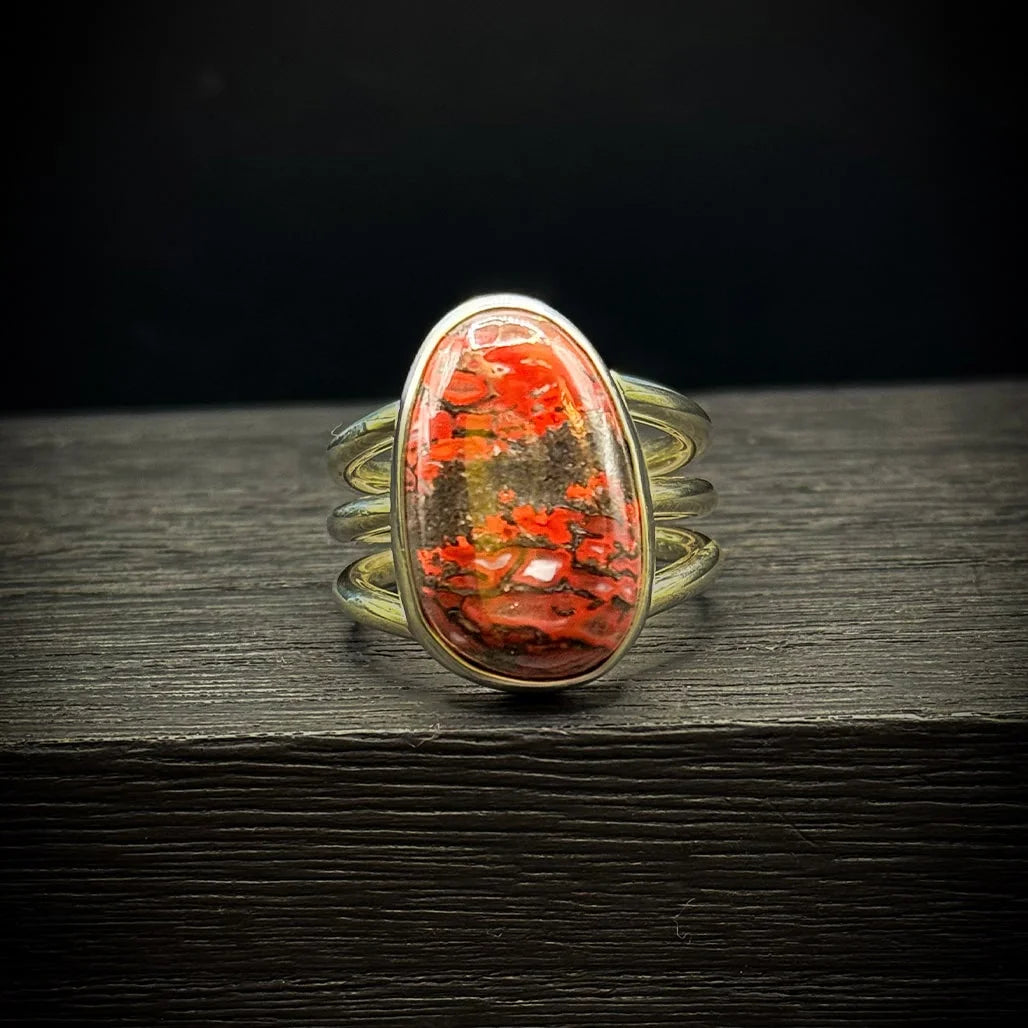 Red Dinobone Ring