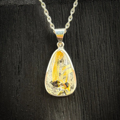 Gold Rutile Pendant