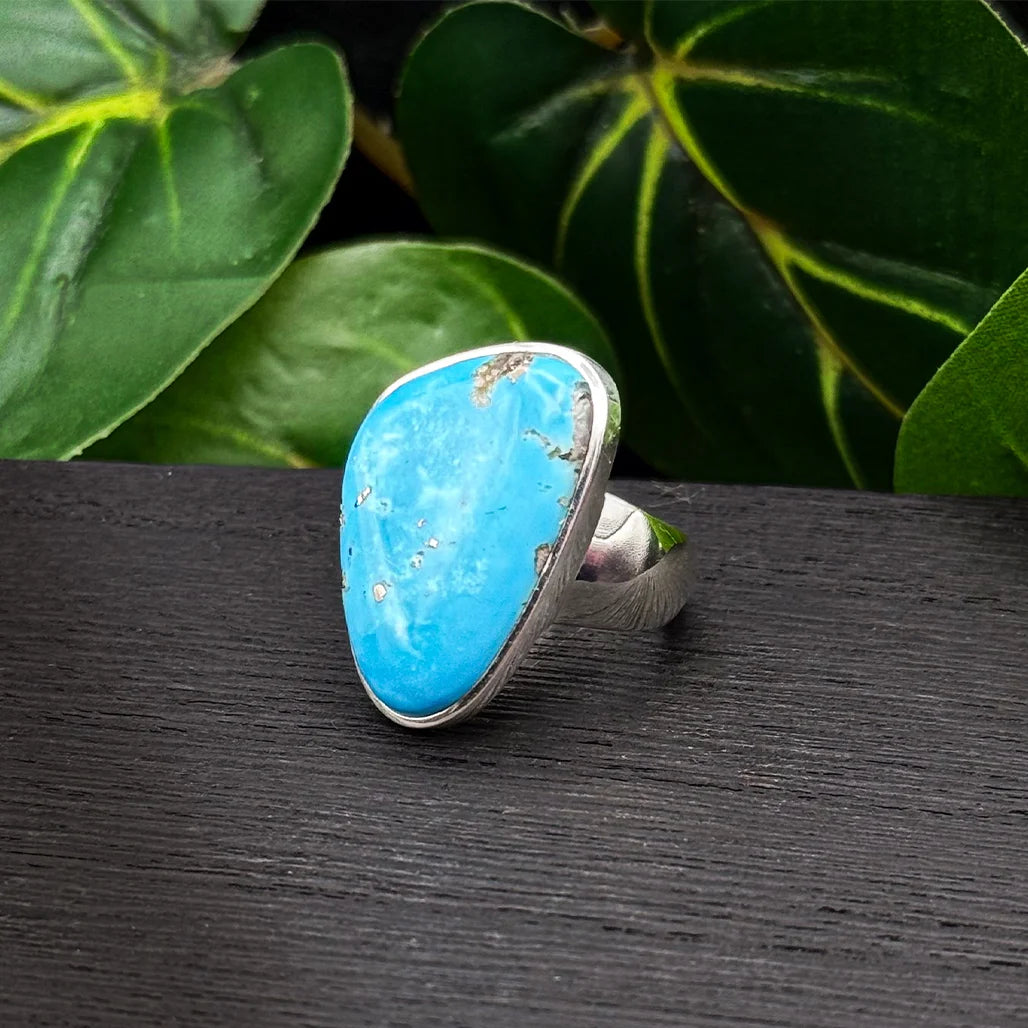 Ithaca Peak Turquoise with Pyrite Ring