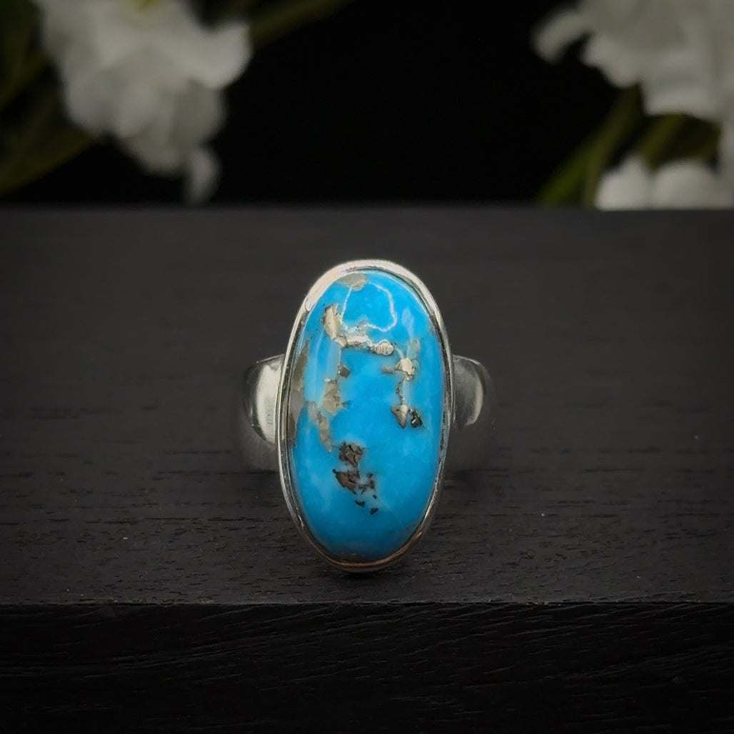 Ithaca Peak Turquoise with Pyrite Ring