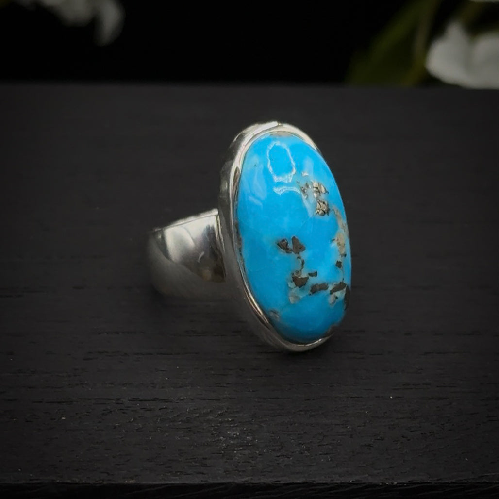 Ithaca Peak Turquoise with Pyrite Ring