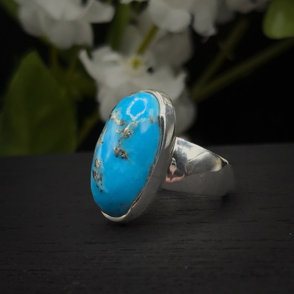 Ithaca Peak Turquoise with Pyrite Ring