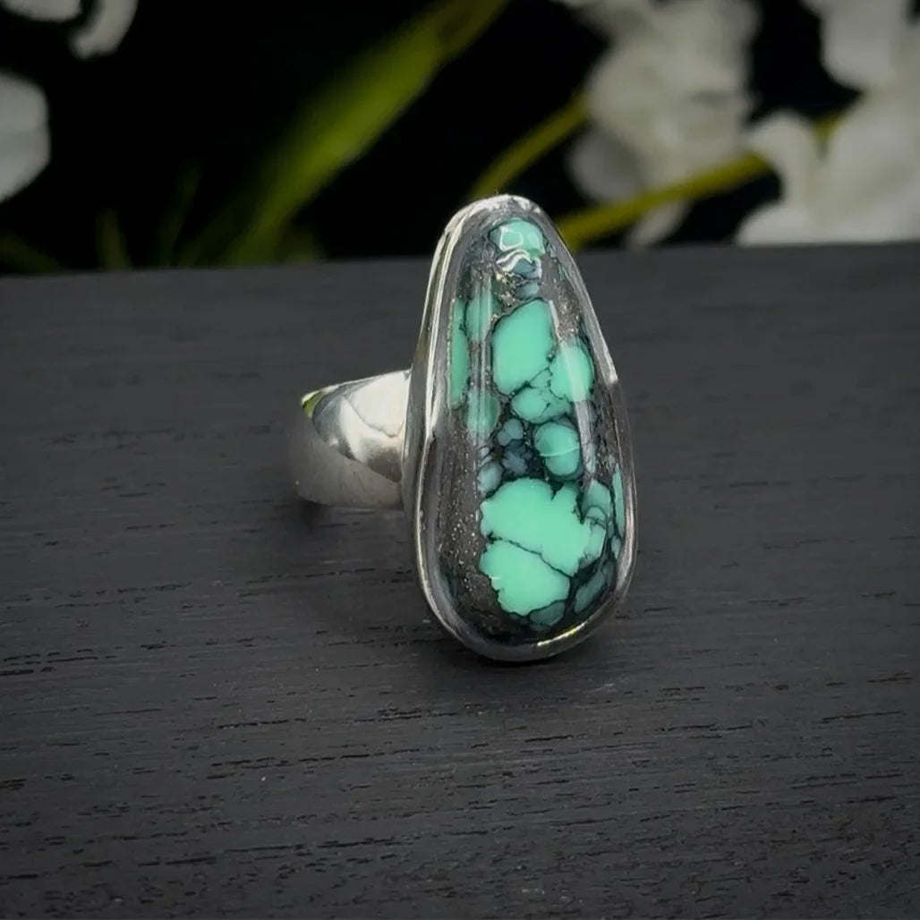 Ithaca Peak Turquoise with Pyrite Ring