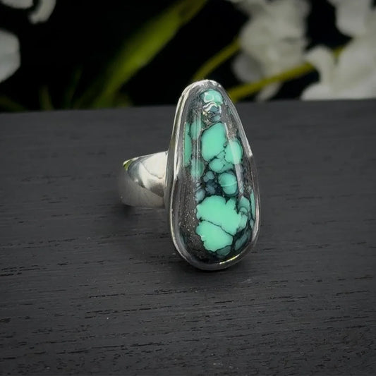 Ithaca Peak Turquoise with Pyrite Ring