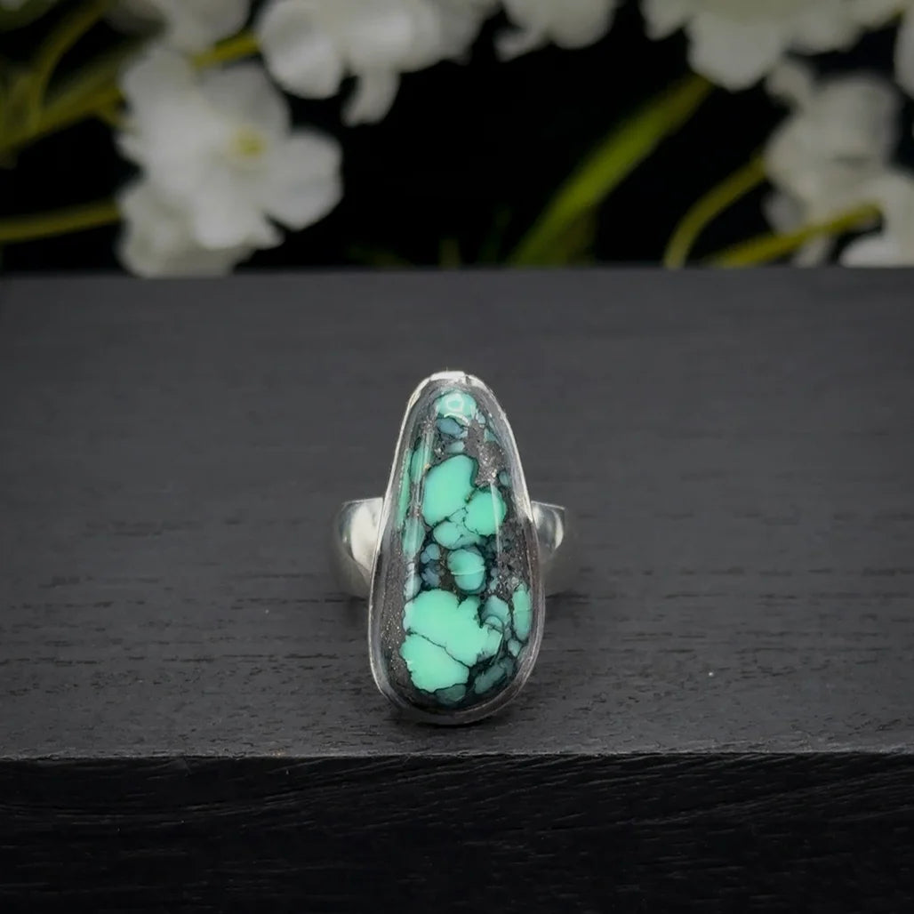 Ithaca Peak Turquoise with Pyrite Ring