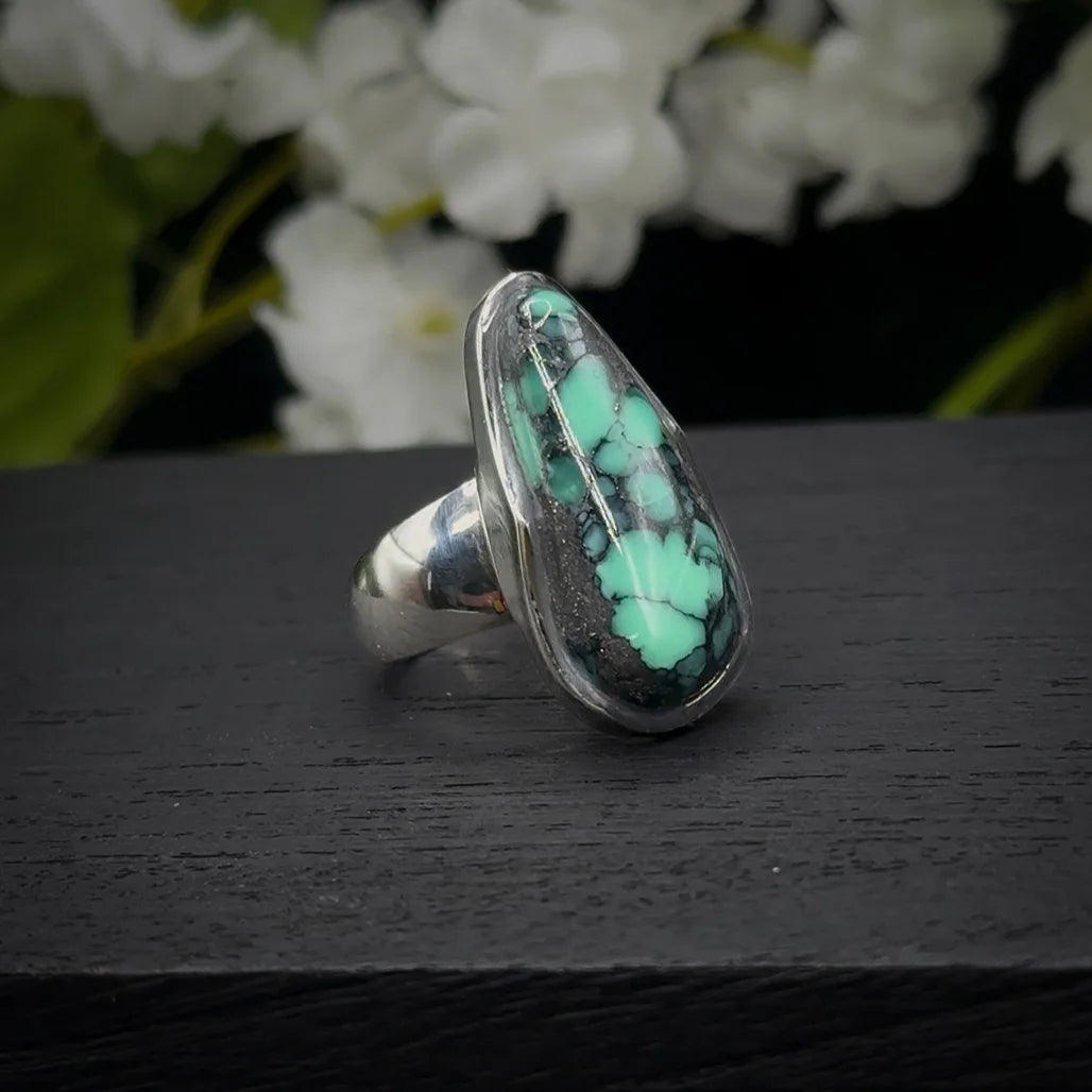 Ithaca Peak Turquoise with Pyrite Ring