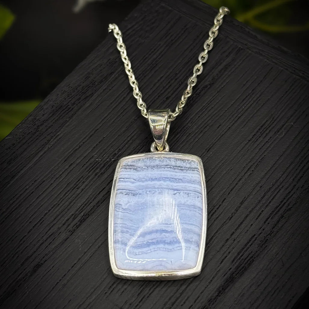 Blue Lace Agate Pendant